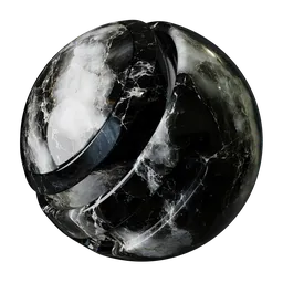 Midnight Silver Pearl Marble