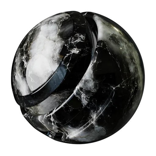 Midnight Silver Pearl Marble