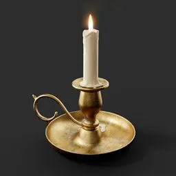 Vintage Brass Candle