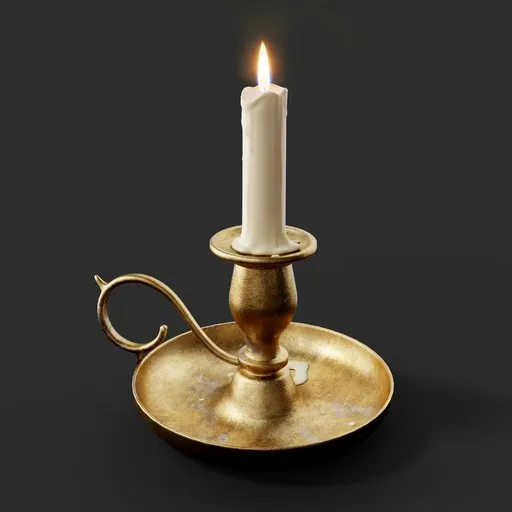 Vintage Brass Candle