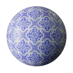 Decorative blue tiles