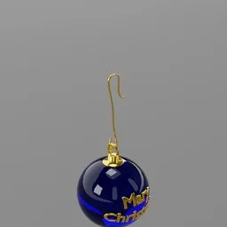 Mary Christmas ball blue