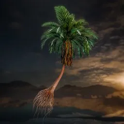 Realistic palm tree