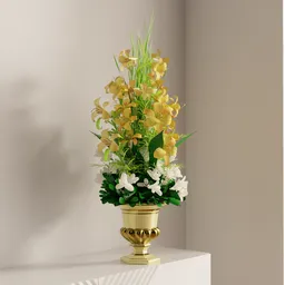 Golden Orchid Floral Arrangement