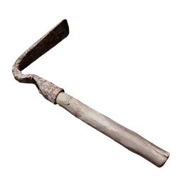 Realistic 3D model of a pickaxe with textured metal and wood details, suitable for Blender animation and rendering projects.