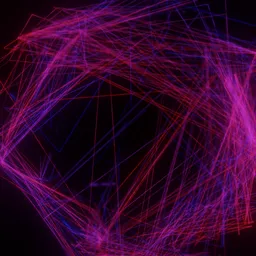Abstract Glowing Neon Laser Web