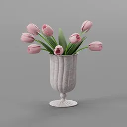 Pink Tulip Vase