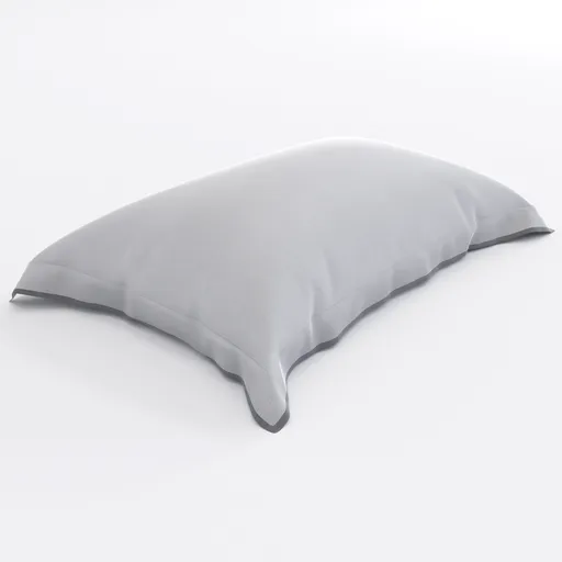 Grey pillow with border