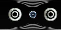 High-contrast black and white studio lighting HDR for scene illumination with detailed central light.