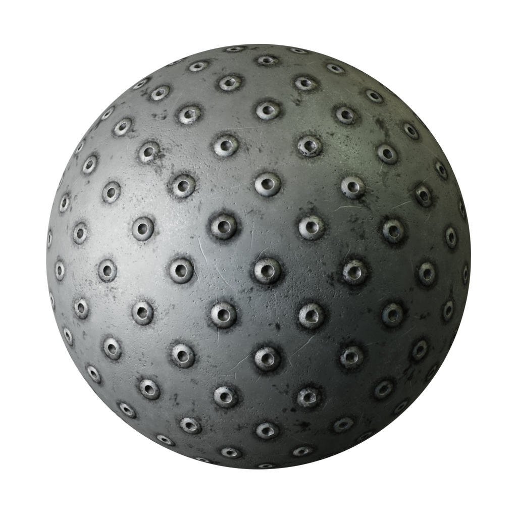 blenderkit-download-the-free-metal-tread-plate-with-round-studs-material