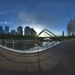 Sunset on the bridge