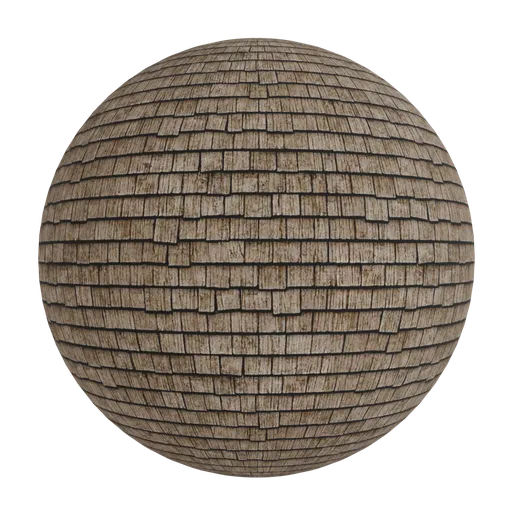 Weathered brown wood shingles