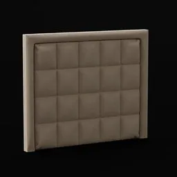 3D model of a tufted headboard, designed for architectural rendering in Blender.