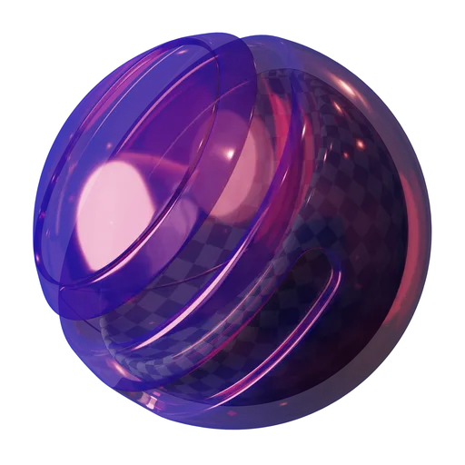 Transparent red-blue plastic procedural