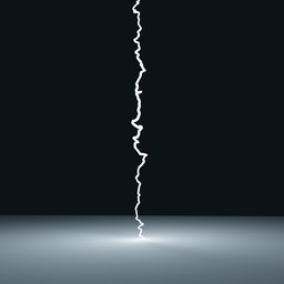 3D lightning bolt model for Blender, adjustable with empty for dynamic environment design.