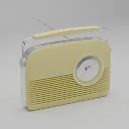 Minimal Retro Portable Radio