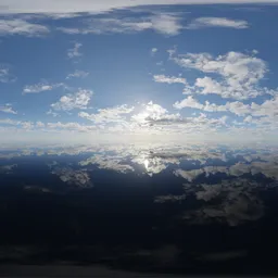 Sunny Blue Sky Clouds Day