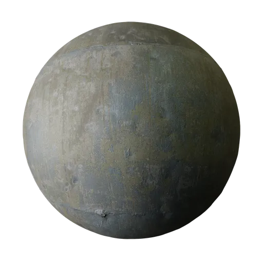 Oxidized Blue Gray Metal Plate