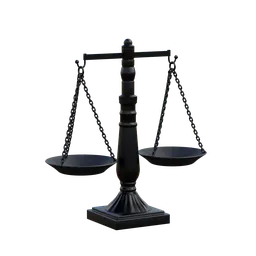 "Black robes balance scale with chains depicting justice and effective altruism, rendered with cycles engine in Blender 3D. Comes with two different sizes and 1k textures. Perfect for architecture projects or web 3.0 designs."