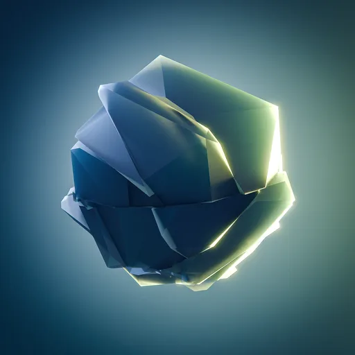 Dynamic fractured 3D mesh model with Geometry Nodes in Blender showcasing visual effects for creative product visualization.