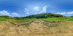 Dry land on a sunny afternoon