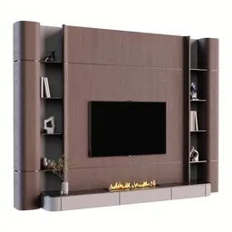 TV Wall with Fireplace