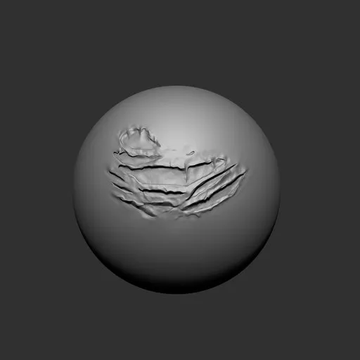 3D sculpting brush effect for Blender showing detailed cloth damage with multiple cuts and realistic fabric tears.