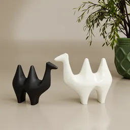 Ceramic Camel Ornament Set