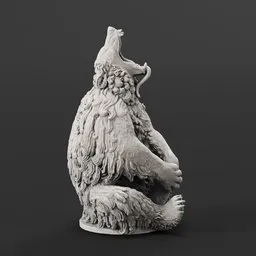 Seated bear statue