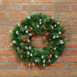 Christmas wreath decorated