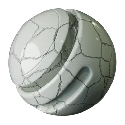 High-quality glazed cracked ceramic PBR material for Blender 3D artists seeking realistic glass textures with procedural shader versatility.