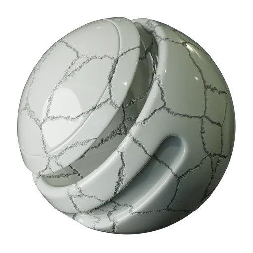High-quality glazed cracked ceramic PBR material for Blender 3D artists seeking realistic glass textures with procedural shader versatility.