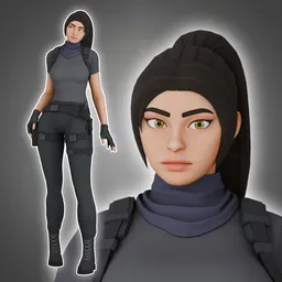 Stylized Game Ready Character Diana