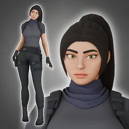 Stylized Game Ready Character Diana