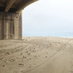 Beach Cloudy Bridge