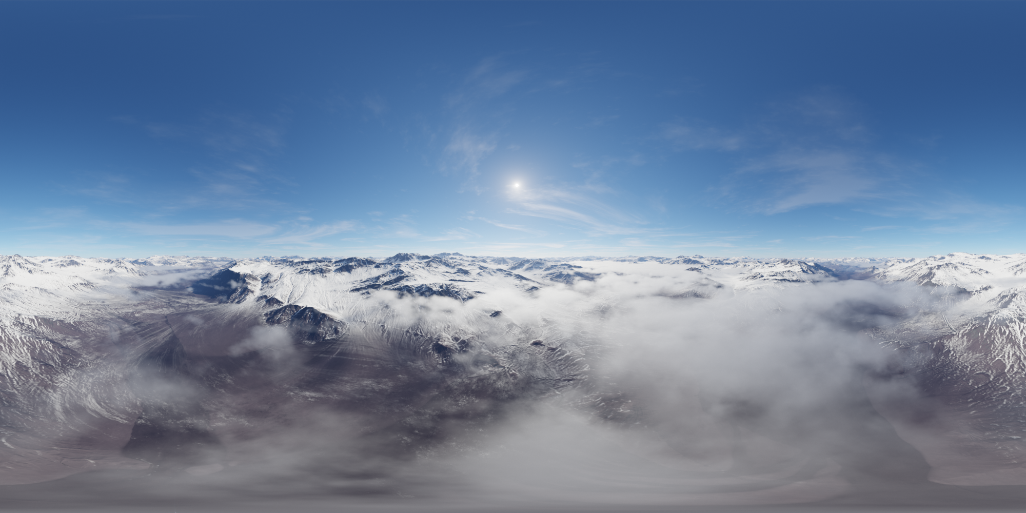 Snow Mountain Aerial Landscape | Landscapes HDRis | BlenderKit