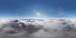 Snow Mountain Aerial Landscape