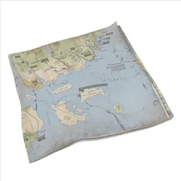 Detailed 3D textured survival map model suitable for Blender game asset or rendering.