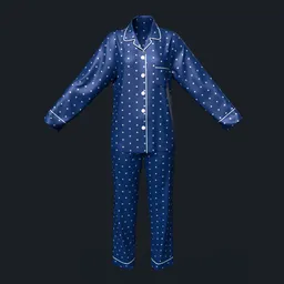 Star-Patterned Silk Pajama Set