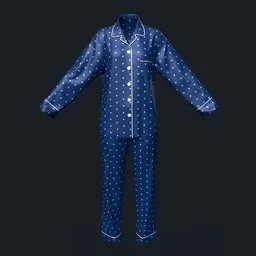 Star-Patterned Silk Pajama Set