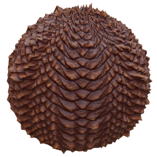 Highly detailed PBR dragon scale material texture for 3D modeling in Blender, customizable with color and roughness adjustments.