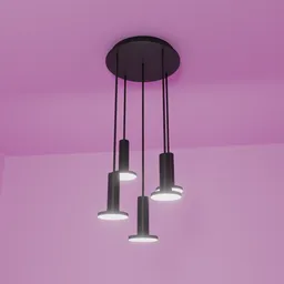 Pablo Cielo 5 Pendant Chandelier Black