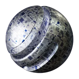 Procedural Sci-Fi Panel texture for PBR rendering in Blender, ideal for tech-themed 3D modeling and animation.