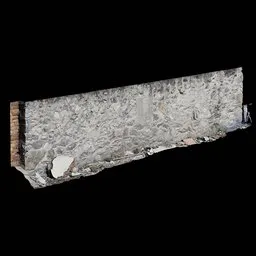 Scan Broken brick wall