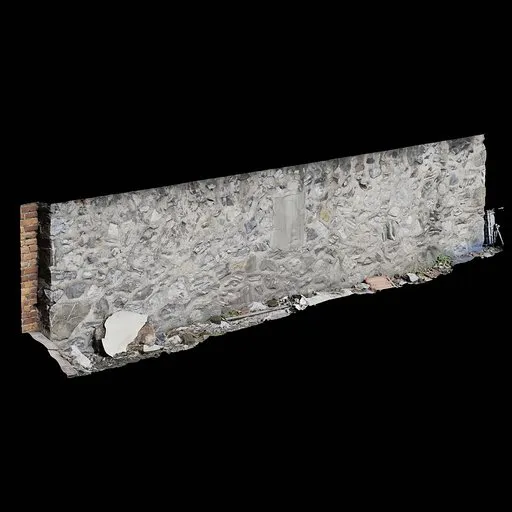 Scan Broken brick wall