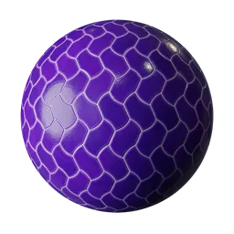Purple decorative tiles