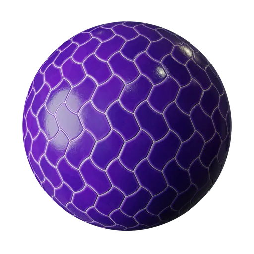Purple decorative tiles