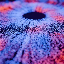 Abstract Glowing Particle like Iris