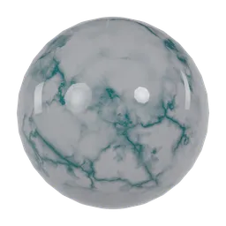 Turquoise and White Marble