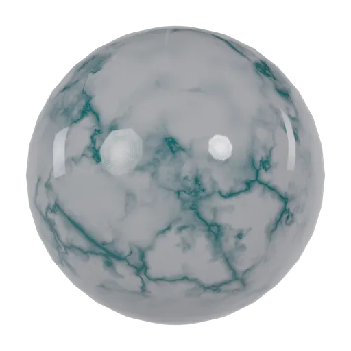Turquoise and White Marble